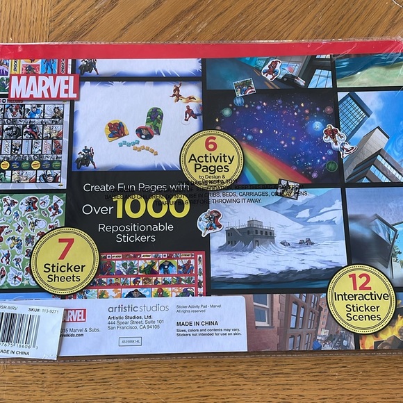NEW Marvel Sticker Activity Pad with Play Scenes - Picture 3 of 3